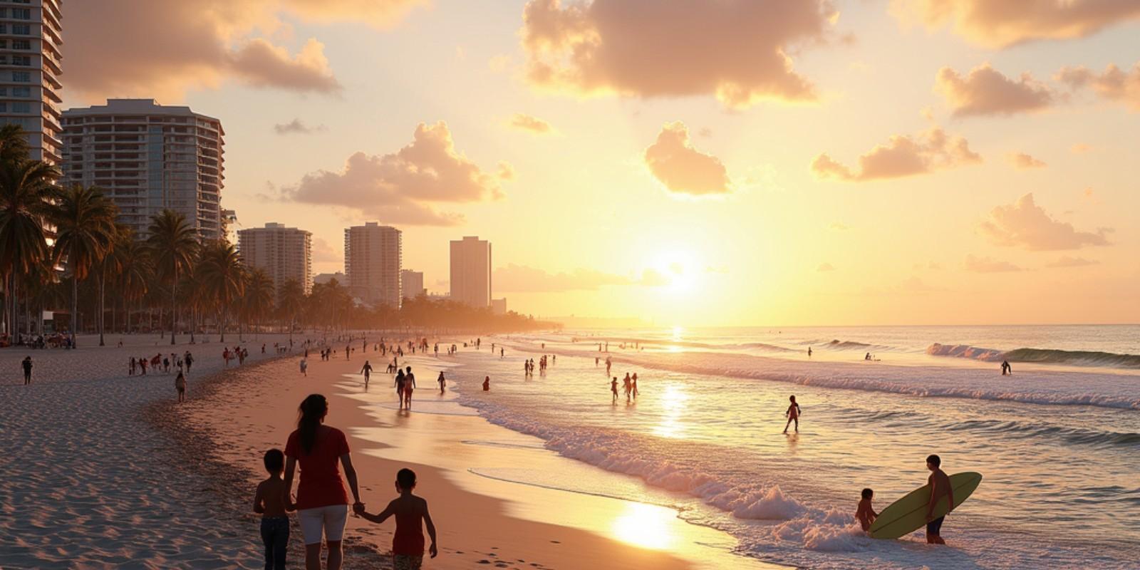 Atardecer en la playa